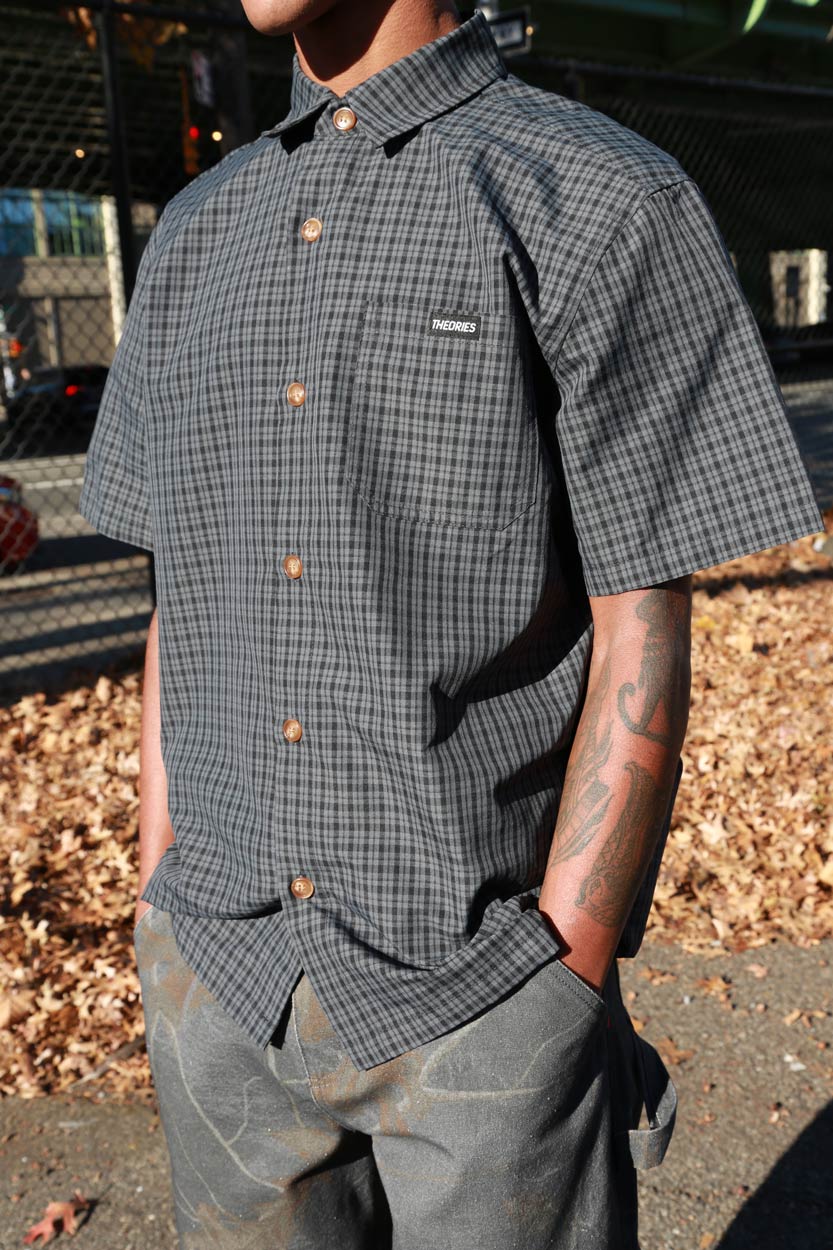 Theories Avignon Flannel Button Up (Azure Blue) - Image 5