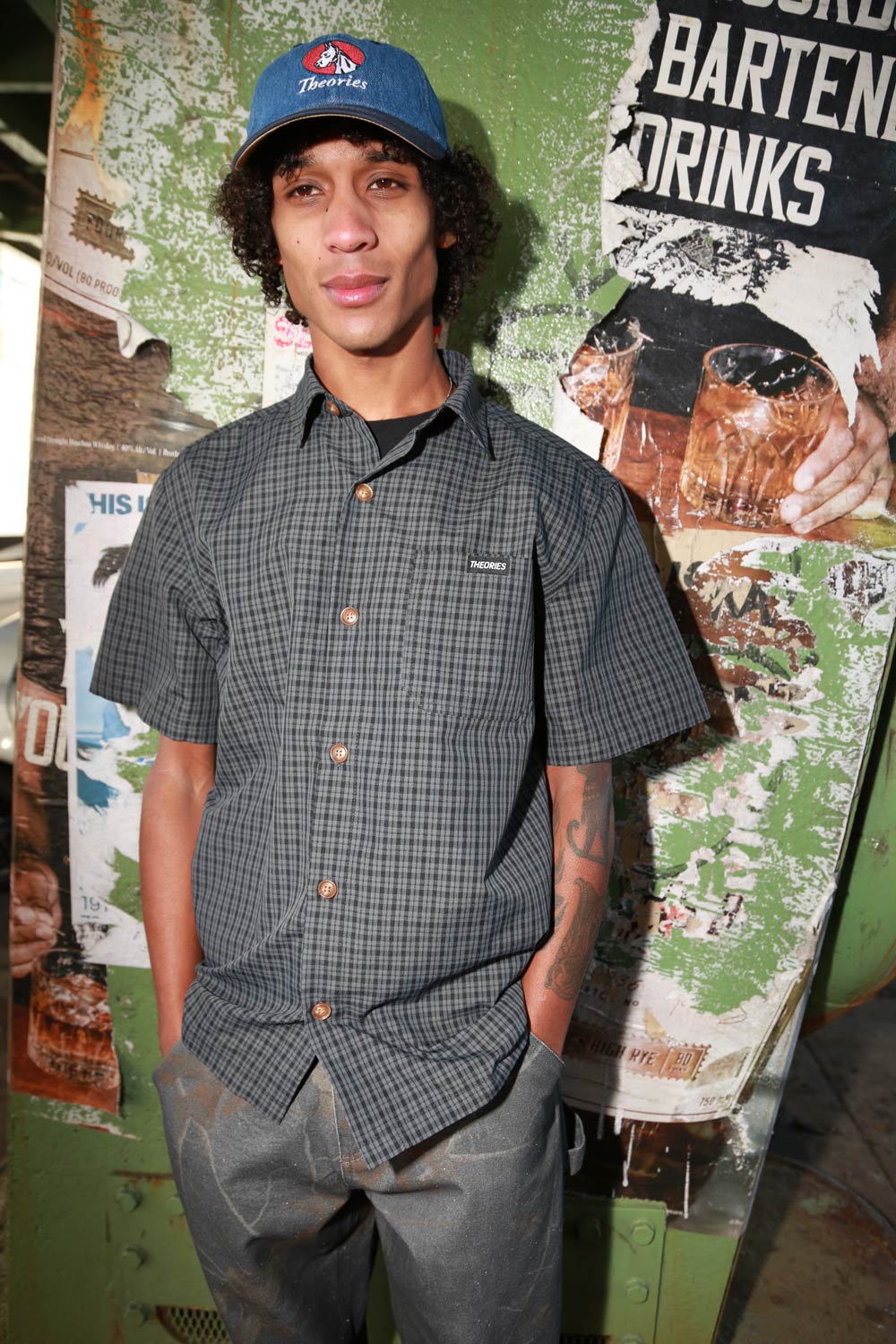 Theories Avignon Flannel Button Up (Azure Blue) - Image 6
