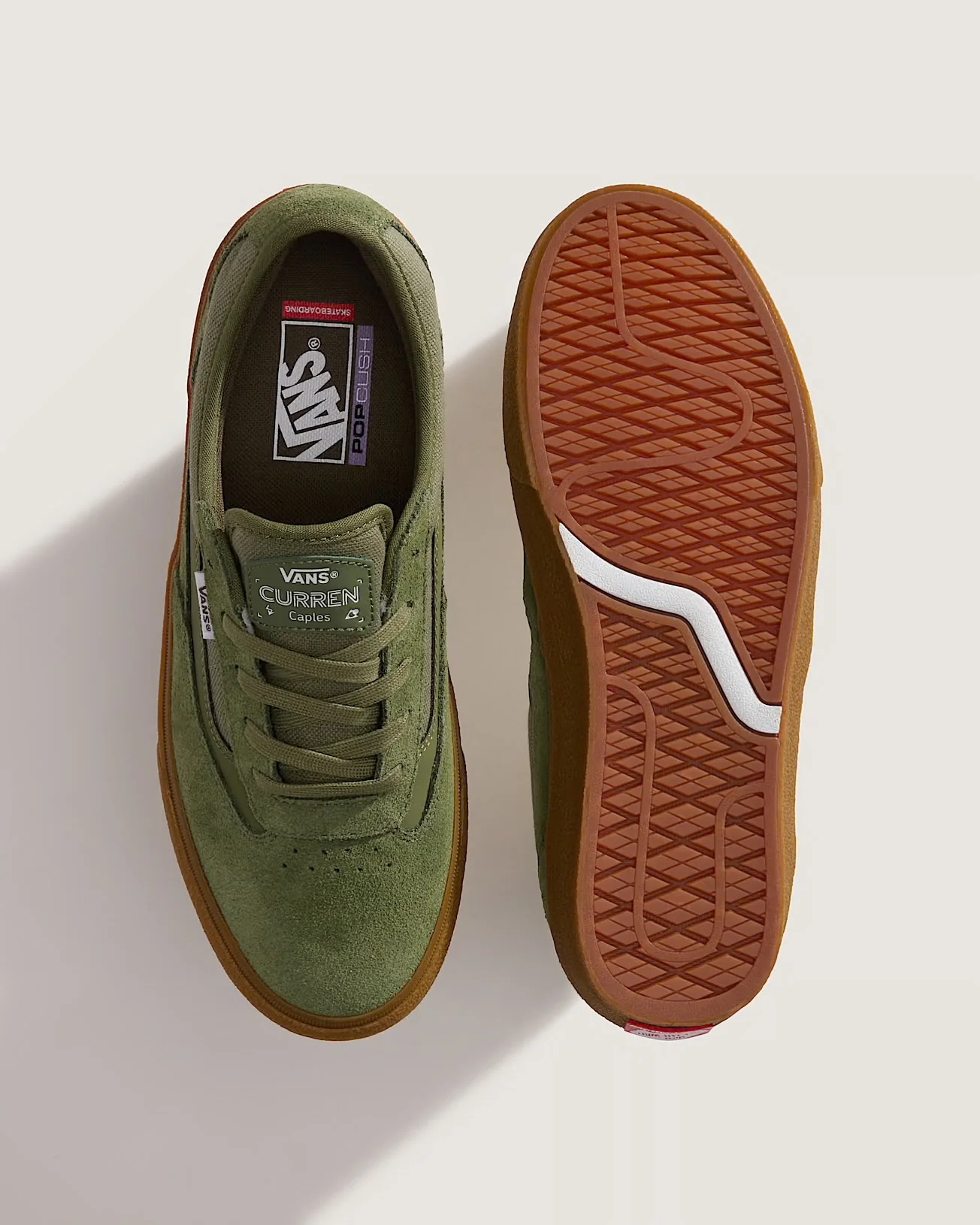 Vans Skate Curren Caples (Olive/Gum) - Image 3