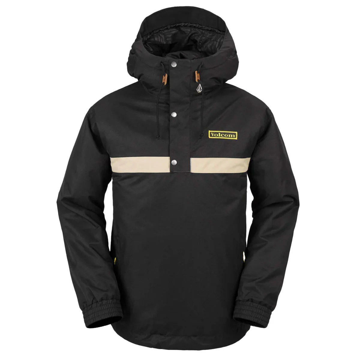 Volcom Longo Mens Pullover Snowboard Jacket (Black)